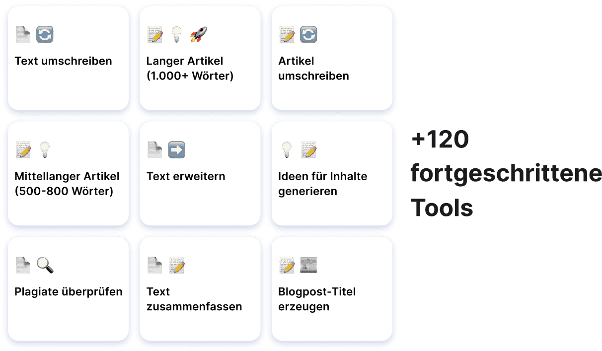 +120 fortgeschrittene Tools