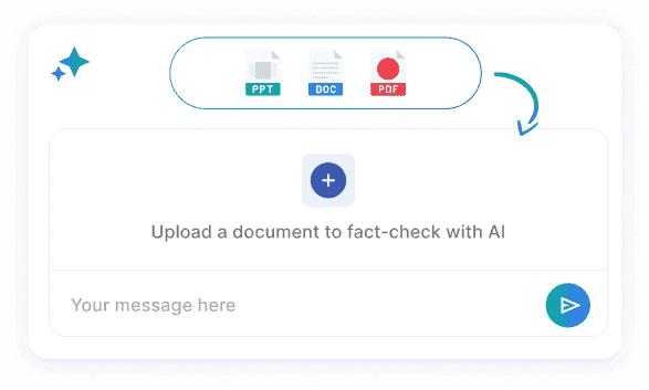 Upload a document to fact-check with Al